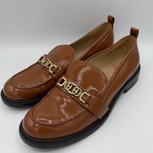 Sam Edelman Tan Loafers with Gold Detail